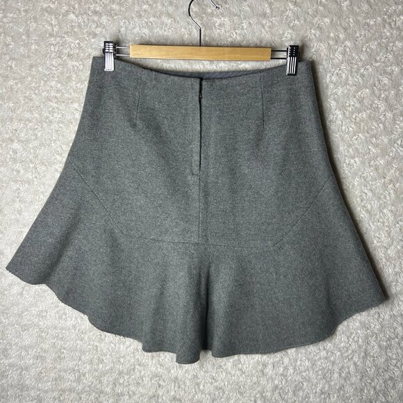 MADEWELL Heather Gray ATELIER SKIRT‎ Women’s Size 6 Felted Wool - Picture 3 of 8